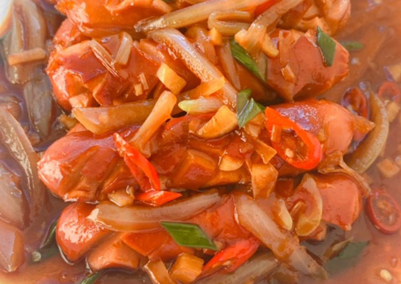 Sosis Goreng Mentega pedas