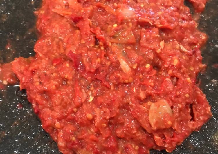 Resep Sabe khoka (sambal tomat), Mudah Banget