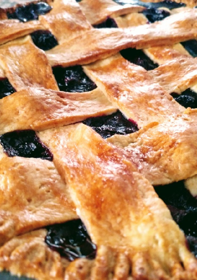 Una foto de Blueberry pie