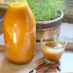 A picture of Kunyit Asam/Tumeric Juice.
