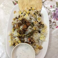 A picture of Vegetable biryani.