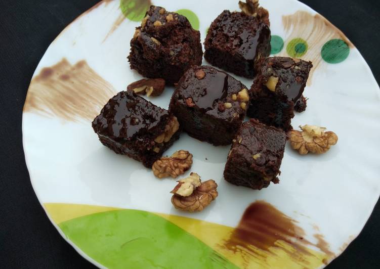 How to Prepare Super Quick Homemade Choco walnut brownie