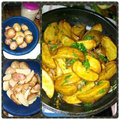 A picture of Potato cripsy wedges.
