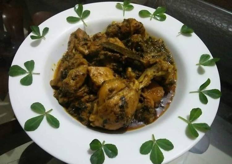 Step-by-Step Guide to Make Favorite Methi Chicken💚🍀