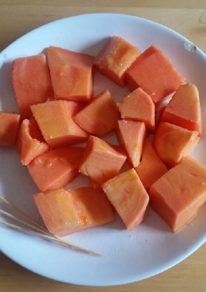 Una foto de Papaya con jengibre