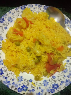 A picture of Mix veg pulao.