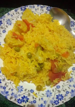 A picture of Mix veg pulao.