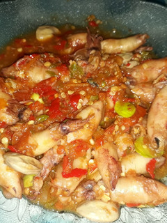 Foto resep Cumi asin balado pete