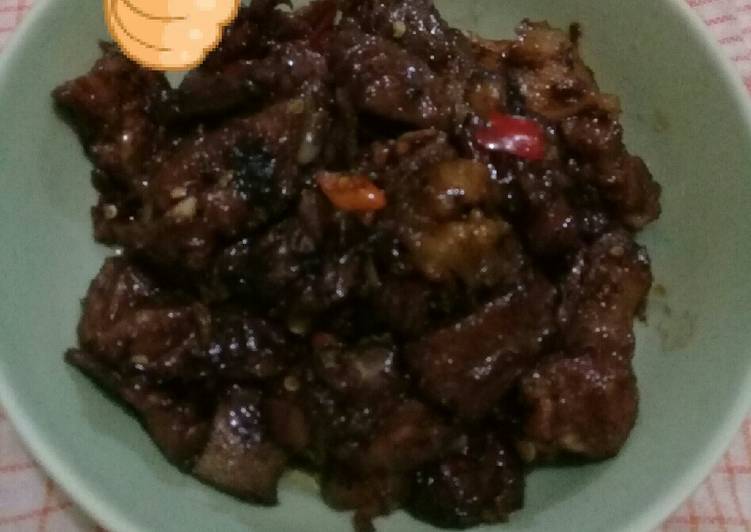Cara mengolah DAGING KAMBING 🐐BABAT GONGSO KECAP (Pedhas🌶) yang Lezat Sekali