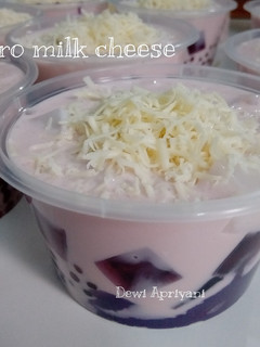 Foto resep Taro milk cheese aka ubee jelly salad