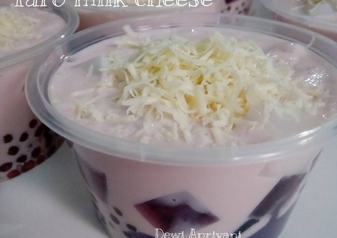 Taro milk cheese aka ubee jelly salad