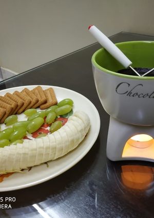 A picture of Chocolate fondue.