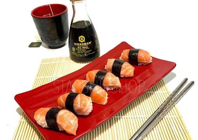Resep Salmon Nigiri Sushi Yang Gurih