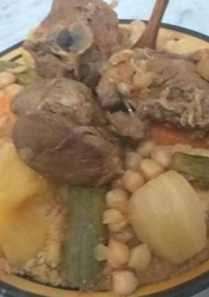 صورة لوصفة بربوشة أو الكسكوس مم اشهي 👍👍😋