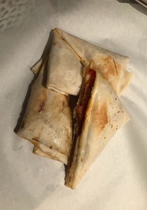 A picture of Toasted Tuna wrap.