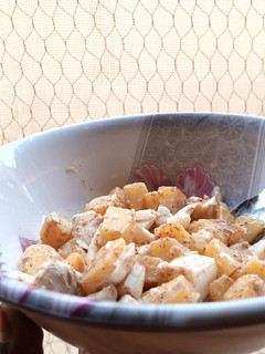 Creamy potato salad ainihin hoton girkin