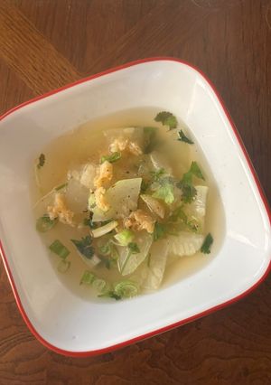 Hình của món Canh bầu nấu tôm khô.