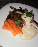 Bistec de res con bechamel