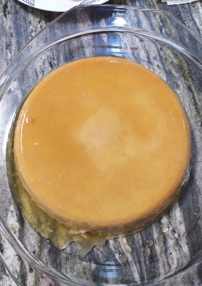 Una foto de Flan de plátano