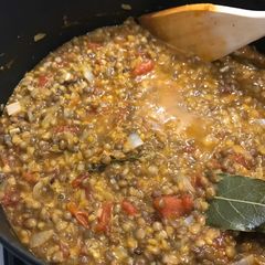 Greek Lentil soup A picture of Greek Lentil soup.