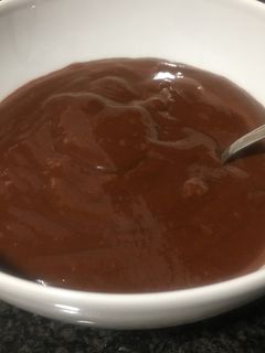 Una foto de Mousse chocolate vegano con MC
