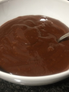 Una foto de Mousse chocolate vegano con MC