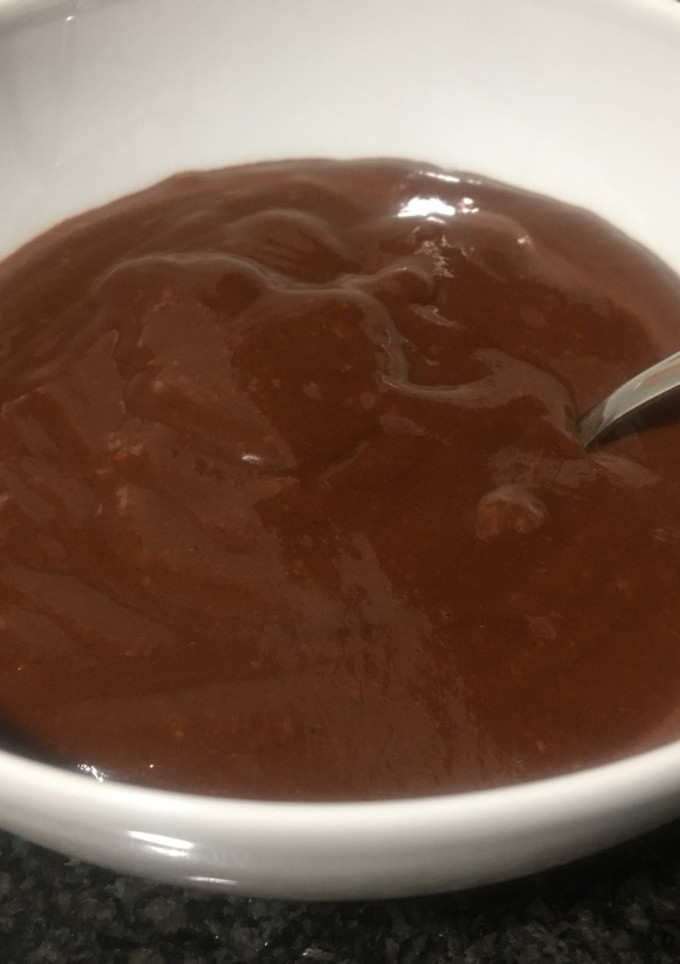 Una foto de Mousse chocolate vegano con MC