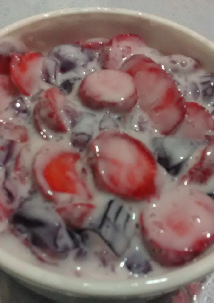 Una foto de Yogurt con gelatina