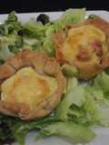 Mini quiches de hojaldre casero al estilo Lorraine