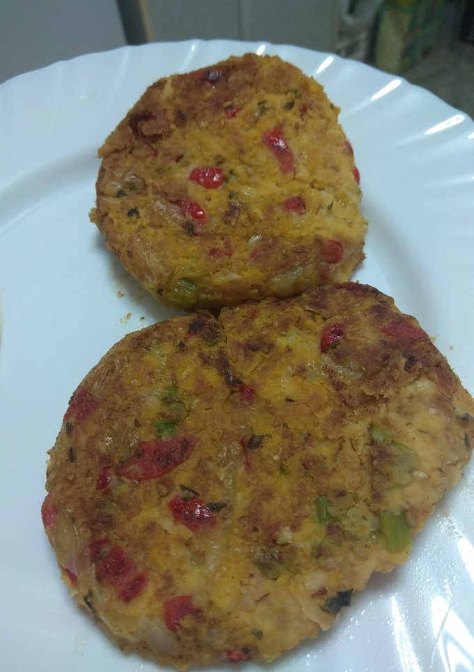 Una foto de Hamburguesa de garbanzos