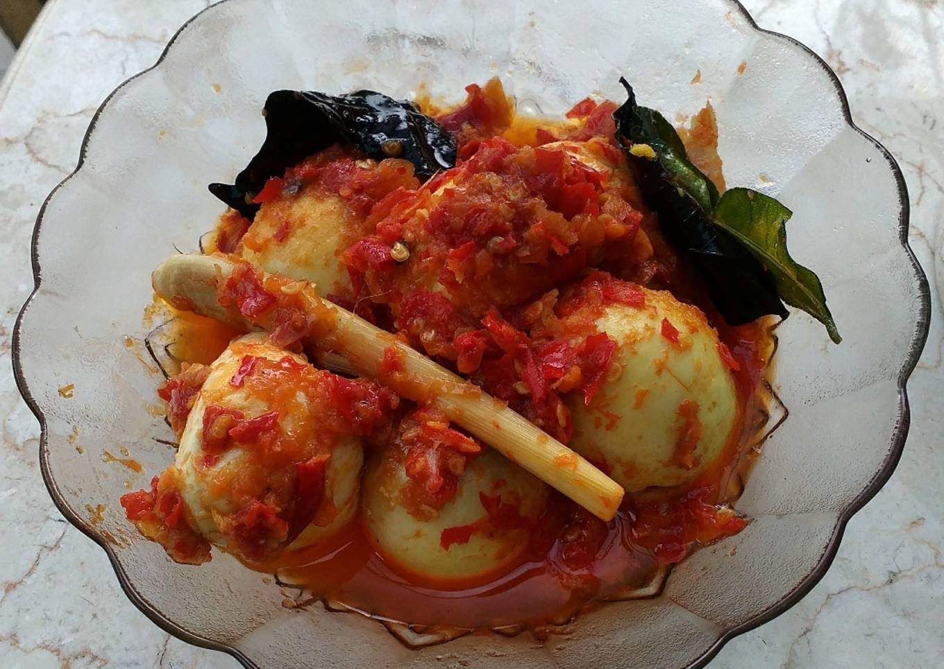 Telur Rebus Bumbu Balado