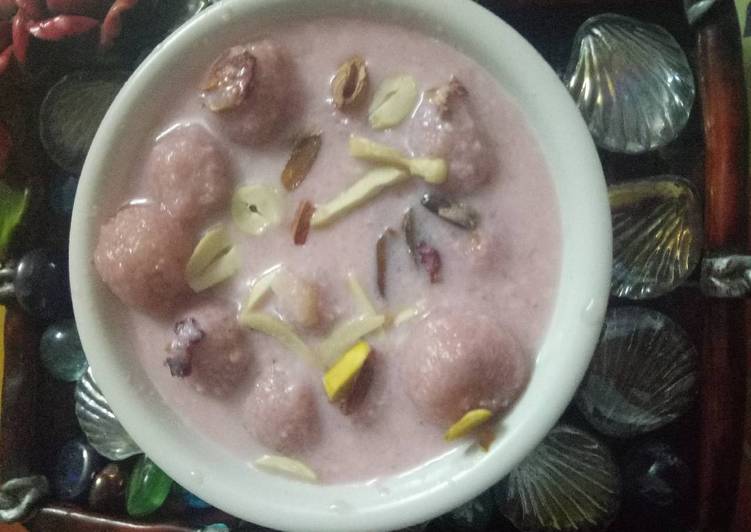 Easiest Way to Prepare Quick Chenna balls in rose milk sauce
