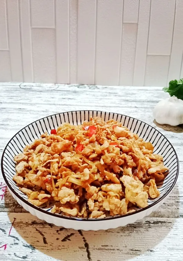 Putih Telur Cah Kol Putih Telur Cah Kol