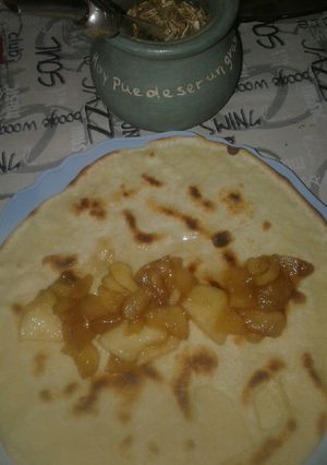 Una foto de Panqueques de manzana