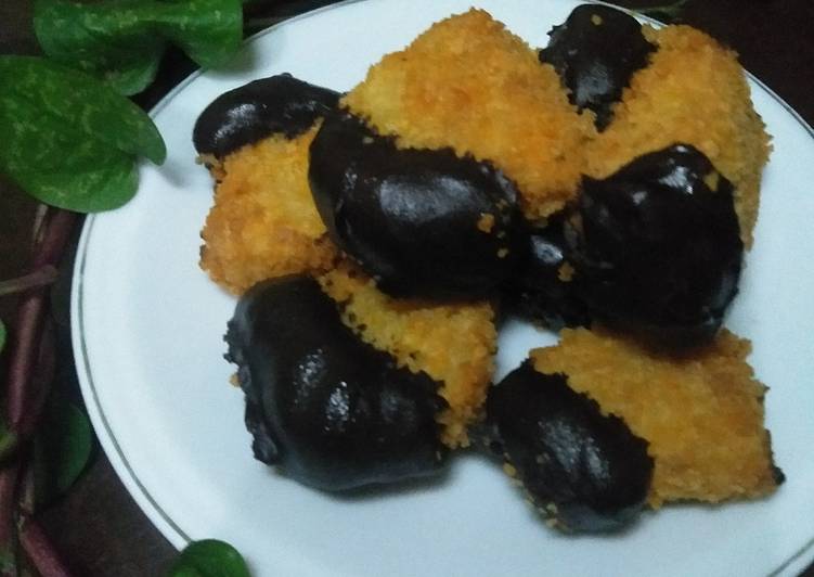 Resep Tape goreng coklat Anti Gagal