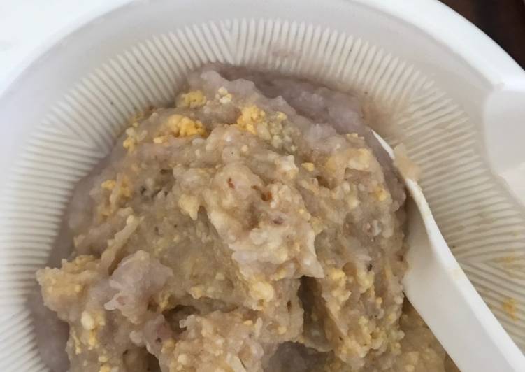 Resep Baru MPASI 6+ Bubur Telur Udang Wangi Gurih Mantul