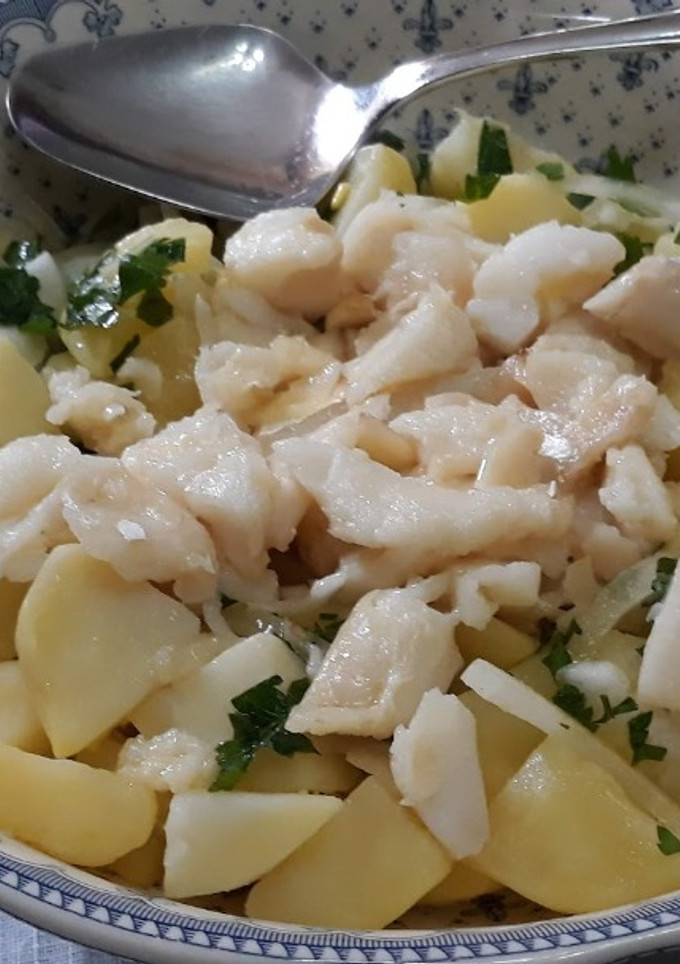Una foto de Patatas con bacalao