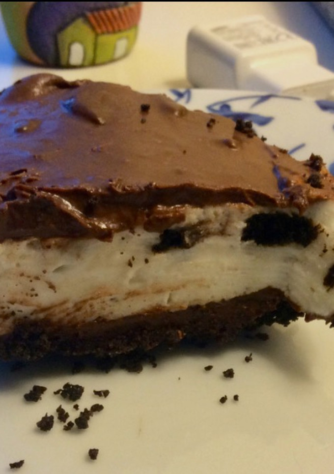 Una foto de Cheesecake de oreo sin horno