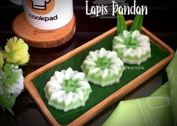 Resep Baru Kue Lapis Teratai Pandan (tepung beras) Praktis Enak