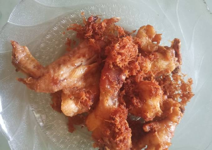 Ayam goreng serundeng simple enak dan empuk