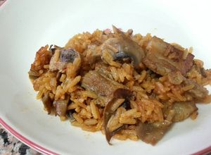 Foto principal de Locrio de cerdo y champiñones