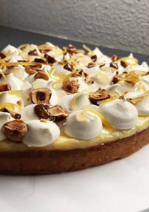 Une photo de Tarte citron-noisette