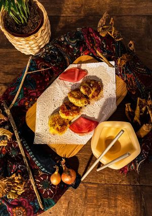 Une photo de Croquettes de pommes de terre/bacon et oignons