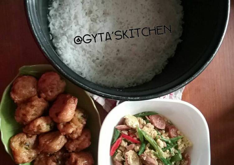 Oseng telur buncis sosis
