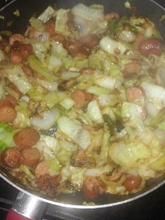 A picture of Fried Cabbage and Sausage GF.