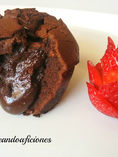 Una foto de Coulant de chocolate