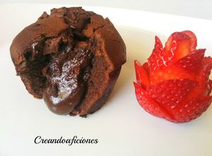 Una foto de Coulant de chocolate