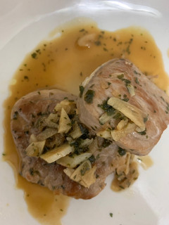 Una foto de Solomillo de cerdo al ajillo con brandy