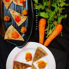 A picture of Carrot Paratha (Gajar ka Paratha).