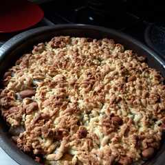 O poză a rețetei Crumble cu pere.